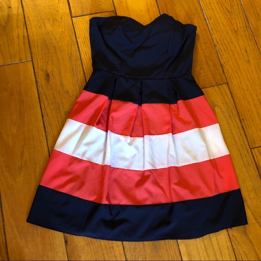 Strapless Colorblock Dress size 7/8